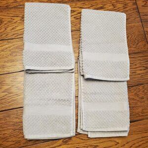 4 Hand Towels, Better Homes & Gardens, Gray, Thick, Soft, Textured! Ex Con!